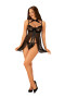 Naktinukai Elizenes Babydoll Czarna + stringi GRATIS!