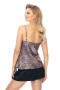 Komplektas Yamila I Satin Leopard (Top + shorts)