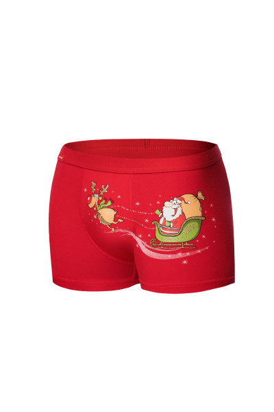 Bokseriai Santas Sleigh 007/67 Red