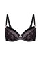 Liemenėlė Paradiso I PU-307 | Juoda su rožine-Push-Up