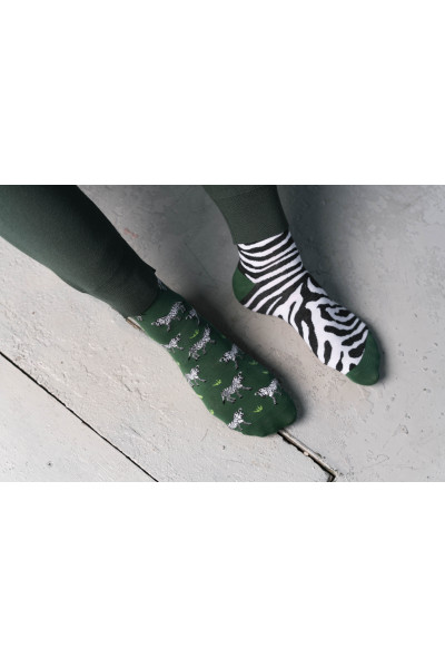 Kojinės Zebra 079-A059 Zielone