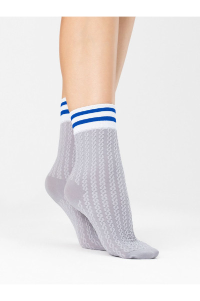 Kojinės Player 80 Den Grey-Cobalt