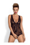 Bodis Fiorenta teddy | Juoda-Viso kūno kojinės-Obsessive