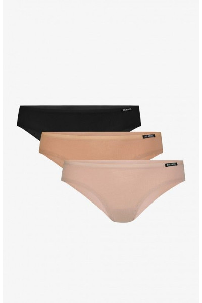 Kelnaitės 3LP-194 Czarno-Beż-Puder 3-Pack Mini back