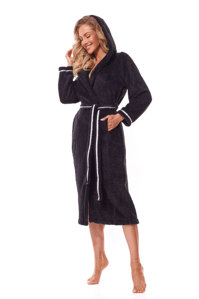 Chalatas Soft Long 2322 Czarny