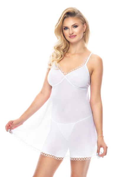 Naktinukai Sadia Babydoll Biała