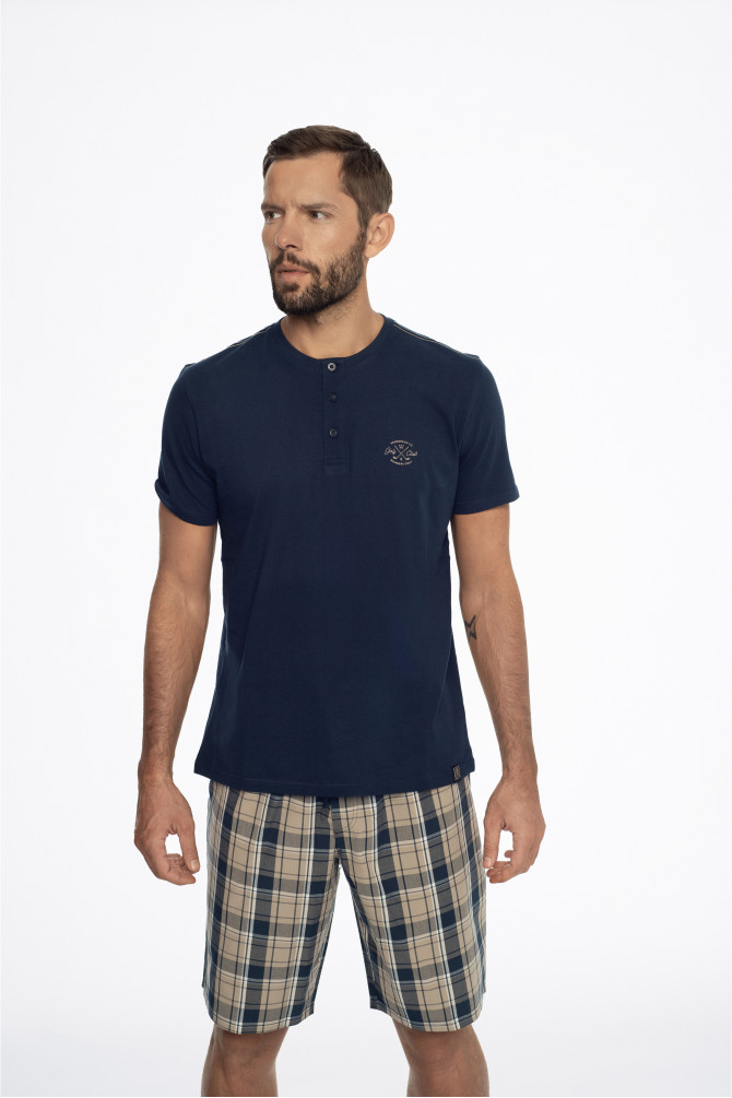 Pižama Ethos 41294-59X Granatowo-Beżowa