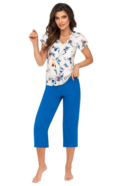 Pižama Astrid 3/4 Cobalt