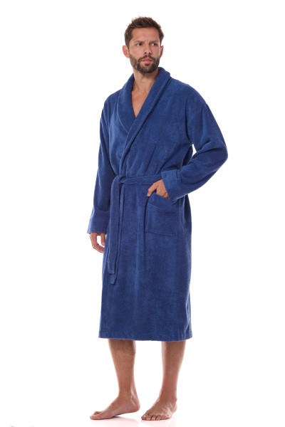 Chalatas Cotton Long 2450 Navy