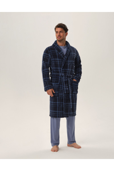Chalatas Hover 41938-59X Granatowy