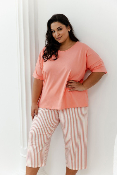 Pižama Eloise 3376 Brzoskwiniowa
