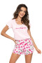 Piżama Cherry Short Różowa
