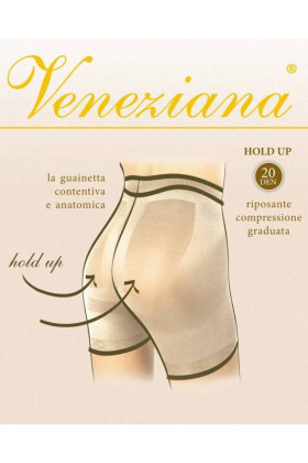 Pėdkelnės Hold Up 20 | Nero-Pėdkelnės lygios-Veneziana