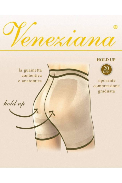 Pėdkelnės Hold Up 20 | Nero-Pėdkelnės lygios-Veneziana