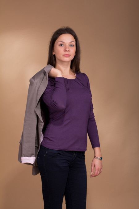 Palaidinė Yasmine 3028 Blackberry kaip foto - Palaidinės ilgomis ranko