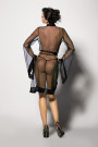 Tiulio chalatas Anthis - Juodas kaip foto - Plus Size