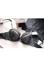 Liemenėlė Paradiso I PU-307 Juoda su rožine - Push-Up Liemenėlės