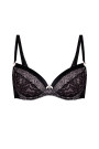 Liemenėlė Paradiso I PU-307 Juoda su rožine - Push-Up Liemenėlės