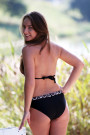 Maudymosi kostiumėlis Vanessa M-100 Black-Brown - Vientisi Maudymukai