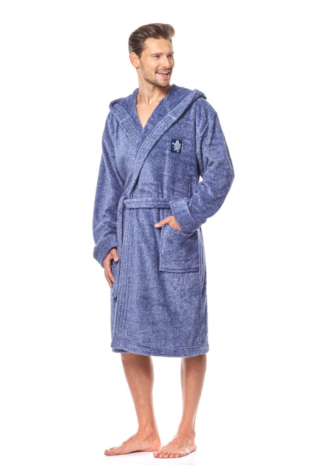 Chalatas Bruce Navy Melange Navy Melange - Chalatai Vyrams
