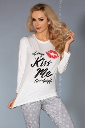Viskozinė Dviejų dalių pižama Sweet Kiss 109 Eku su pilka - Pižamos mo