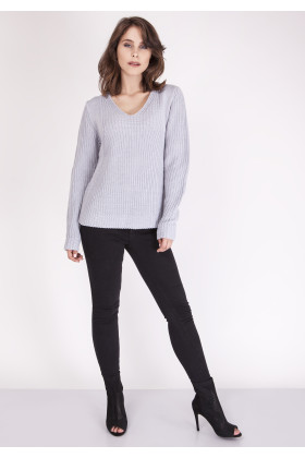 Megztinis Victoria SWE 123 Light Grey Šv. pilka - Džemperiai