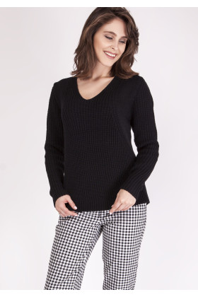 Megztinis Victoria SWE 123 Black Juoda - Džemperiai