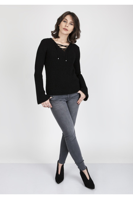 Megztinis Kylie SWE 117 Black Juoda - Džemperiai