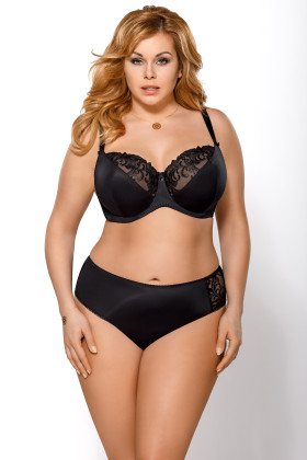 Liemenėlė Victoria K378 Juoda - Plus Size