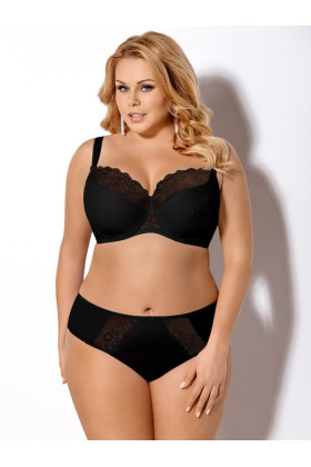 Liemenėlė Blanca K357 Juoda Juoda - Plus Size