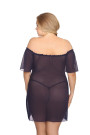 Naktinukai Venea + stringai Mėlyna tamsiai - Plus Size