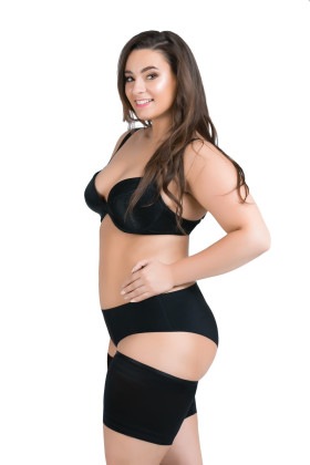Diržas ant šlaunų Comfort 2 vnt. Juoda Juoda - Plus Size