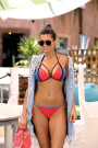 Maudymosi kostiumėlis Lara Nectarine Ortensia-Blu M-511 (10) - Dviejų 