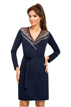 Chalatas Jasmine Dark Blue Mėlyna tamsiai - Lengvi