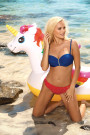 Maudymosi kostiumėlis Aurora Spot M-576 (2) Mėlyna tamsi su raudona - 