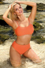 Maudymosi kostiumėlis Rachela Orange M-614 (7) Oranžinė - Dviejų dalių