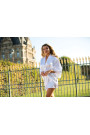 Chalatas Adelaide White Balta - Trumpi chalatai