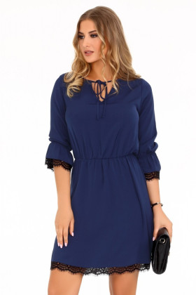 Suknelė Shanice Dark Blue Mėlyna tamsiai - Suknelės