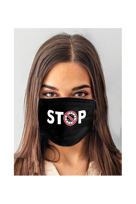 Kaukė ANS-S 115 Stop Black Juoda - Teminiai  Kostiumai