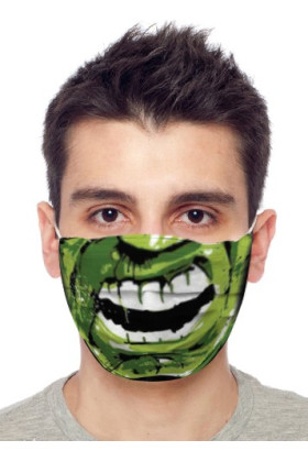 Kaukė ANS-H 109 Hulk Žalia su juoda - Teminiai  Kostiumai