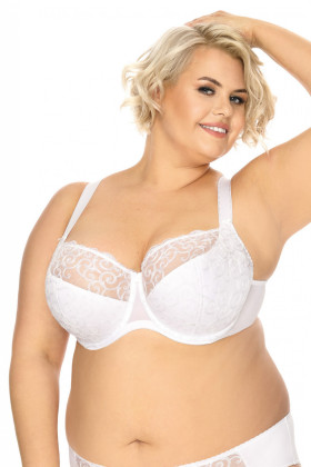 Liemenėlė Goldie 899M Maxi White Balta - Pusiau kietais kaušeliais