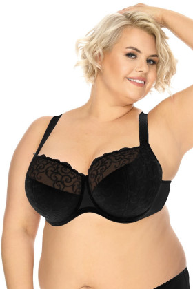 Liemenėlė Goldie 899M Black Juoda - Pusiau kietais kaušeliais