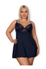 Naktinukai Drimera Babydoll + siaurikės! Mėlyna dangiška - Seksualūs N