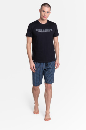 Pižama Dojo 38883-99X black-blue Juoda ir tamsiai mėlyna - Vyriškos Pi