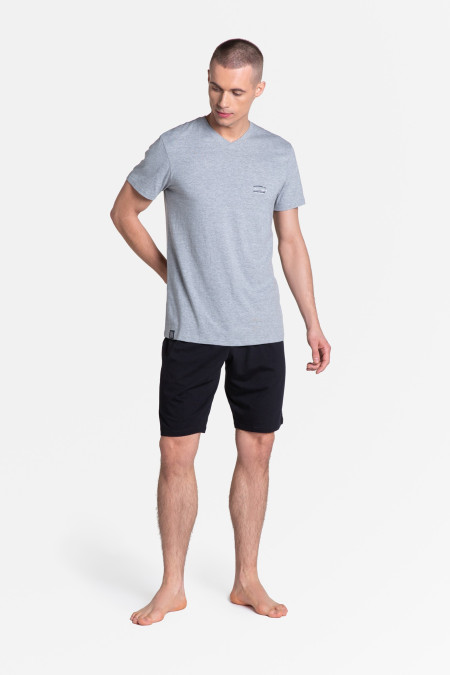 Pižama Duty 38881-90X Grey-Black Pilka su juoda - Vyriškos Pižamos
