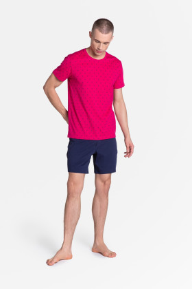 Pižama Leaf 38872-43X Fuchsia-blue Fuksjų su mėlyna - Vyriškos Pižamos