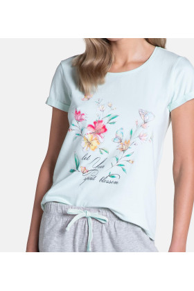 Pižama Tamia 38888-60X Blue-Grey Mėlyna+pilka - Pižamos moterims