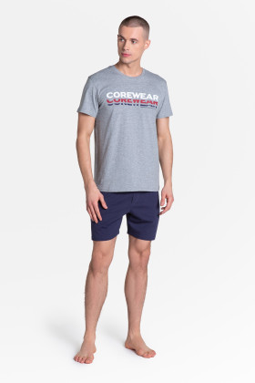 Pižama Lark 38870-90X Grey-Blue Pilka su mėlyna - Vyriškos Pižamos