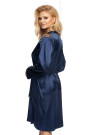 „Elodie Navy Blue“ chalatas Navy mėlyna - Atlasiniai Chalatai moterims