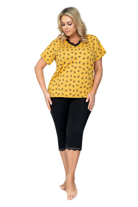 Pižama Queen 3/4 Plus Size Garstyčių - Pižamos moterims